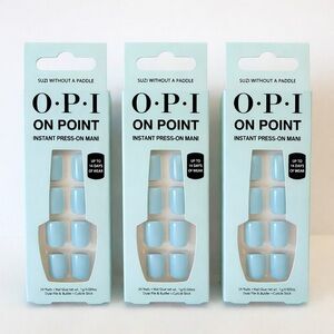 Lot of 3 Kits OPI On Point Insta Press-On Nails Suzi Without a Paddle Baby Blue